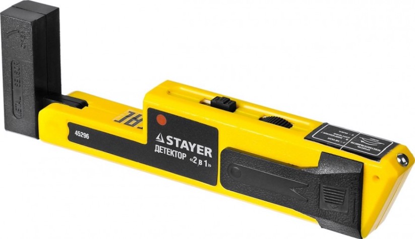 Детектор STAYER TOPElectro "standard" многофункциональный, 2в1 [45296]