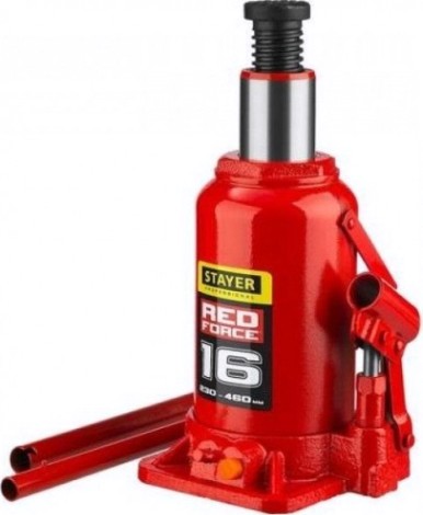 Домкрат бутылочный STAYER 43160-16 "RED FORCE" (16 т - 230/460 мм) [43160-16_z01]