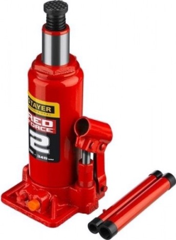 Домкрат бутылочный STAYER 43160- 2 "RED FORCE" (2 т - 181/345 мм) [43160-2_z01]