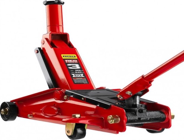 Домкрат подкатной STAYER R-55 3т 155-545мм с высоким подъемом, red force [43157-3]