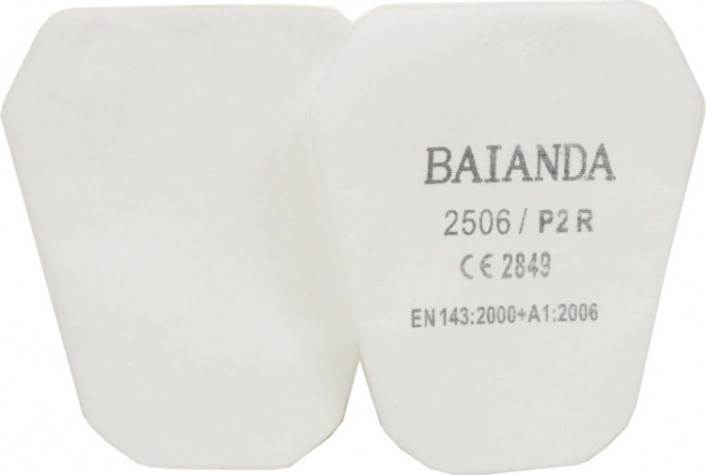 Фильтр для защиты от твердых и жидких частиц BAIANDA 2506 P2R, 10 шт
