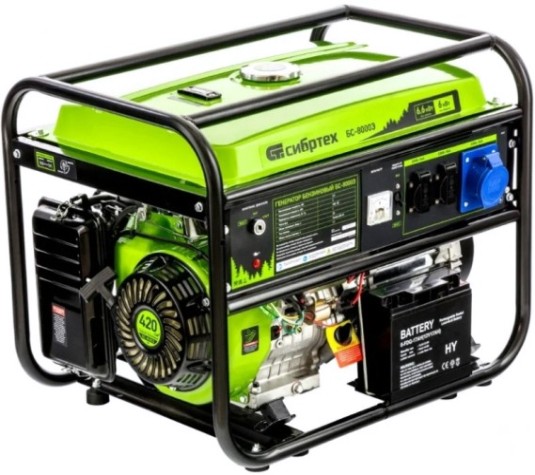 Генератор бензиновый СИБРТЕХ БС-8000Э [94549]
