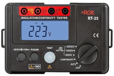 Измеритель сопротивления изоляции RGK RT-25 с поверкой [779708]