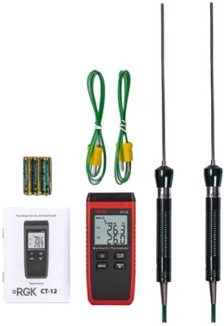Измеритель температуры RGK CT-12+2шт TR-10W контактный [779920]