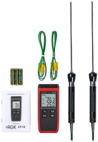 Измеритель температуры RGK CT-12+2шт TR-10W с поверкой контактный [779944]