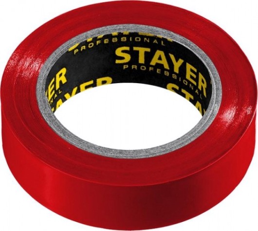 Изолента STAYER Protect-10 пвх, не поддерживает горение, 10м (0,13х15 мм), кр [12291-R_z01]