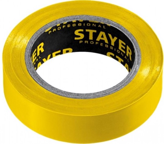 Изолента STAYER Protect-10 пвх, не поддерживает горение, 10м (0,13х15 мм), же [12291-Y_z01]