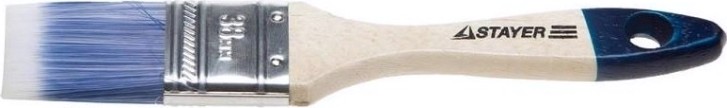 Кисть флейцевая STAYER AQUA-STANDARD плоская искусственная щетина, деревянная ручка, 38 [01032-038]