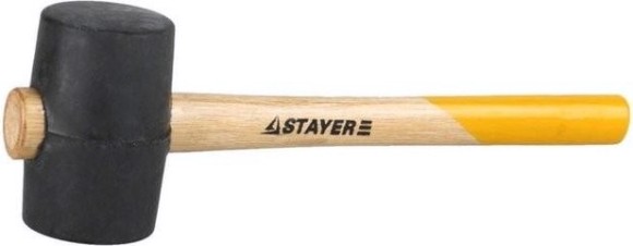 Киянка STAYER MASTER 225г черная резиновая с деревянной рукояткой [20505-40]