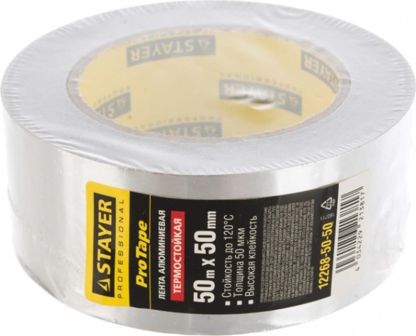 Клеящая лента STAYER PROFESSIONAL до 120°с, 50мкм, 50ммх50м [12268-50-50]