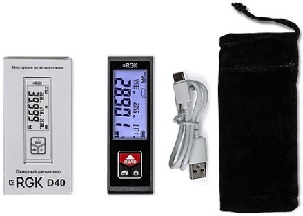 Лазерный дальномер RGK D40 [770057]