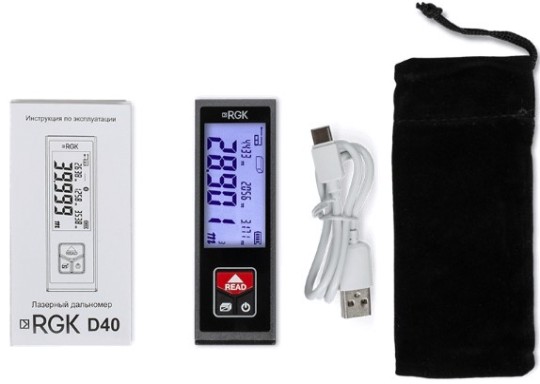 Лазерный дальномер RGK D40 С ПОВЕРКОЙ [755689]