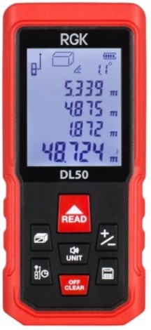 Лазерный дальномер RGK DL50 с угломером [4610011873904]