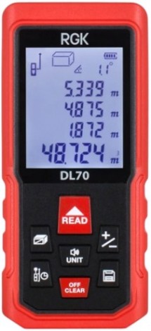 Лазерный дальномер RGK DL70 с угломером [4610011873911]