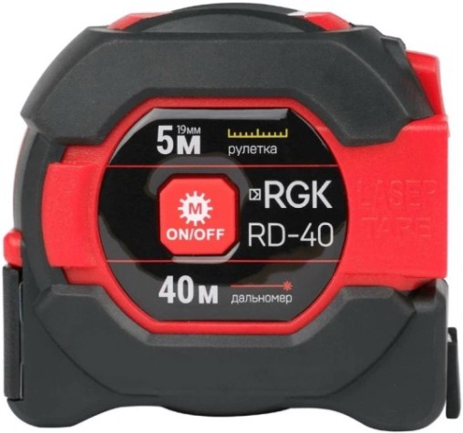 Лазерный дальномер RGK RD40 с рулеткой [774871]
