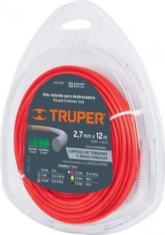 Леска триммерная TRUPER HTA-105 105-2.7MM X 12M, нейлон [17629]