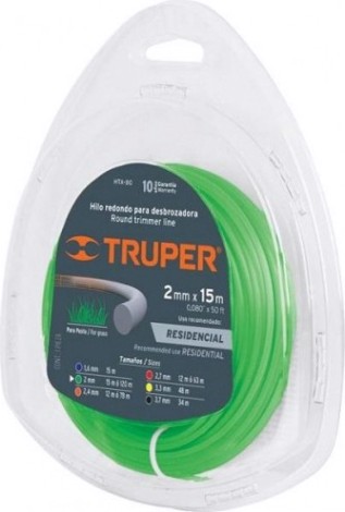 Леска триммерная TRUPER HTA-80 080-2.0MM X 15M, нейлон [17606]