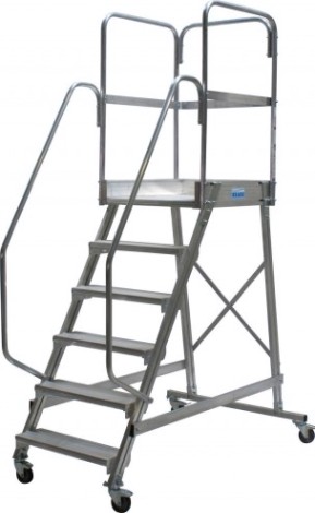 Лестница с платформой KRAUSE CORDA 6 ступеней, передвижная 820044 [820044]