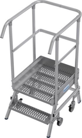 Лестница с платформой KRAUSE STABILO R13 2 перфорированных ступени, передвижная [820976]