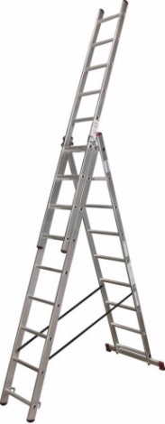 Лестница-стремянка трехсекционная KRAUSE CORDA 3х 9 с дополнительной функцией [013392]