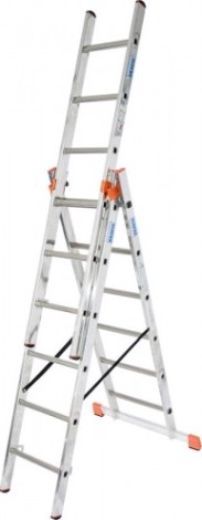 Лестница-стремянка трехсекционная KRAUSE MONTO TRIBILO 3х 6 [129642]