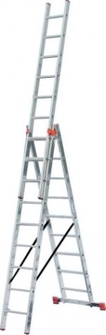 Лестница-стремянка трехсекционная KRAUSE MONTO TRIBILO Trigon 3х12 с доп. функцией 129789 [129789]