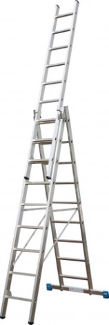 Лестница-стремянка трехсекционная KRAUSE STABILO 3x 8 с доп. функцией [133748]