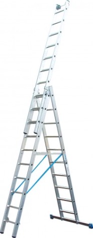 Лестница-стремянка трехсекционная KRAUSE STABILO 3x10 с доп. функцией [133762]