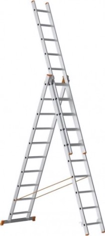 Лестница-стремянка трехсекционная Sarayli 3х10 PRO, усиленная [4310P]