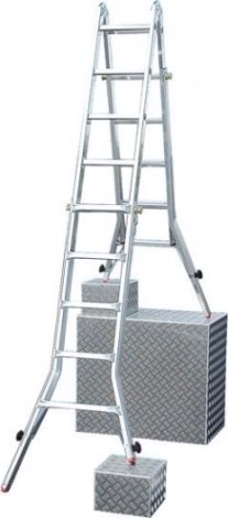 Лестница-трансформер KRAUSE MONTO TELEVARIO 4х5 шарнирная, телескопическая, 4 удлинителя [129987]