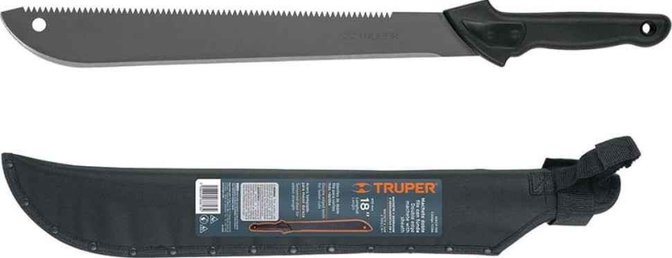 Мачете TRUPER MACH-18B двустороннее 450 мм с чехлом [11386]
