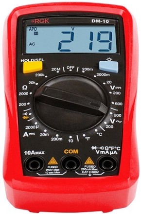 Мультиметр цифровой RGK DM-10 с поверкой [779623]