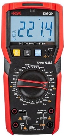 Мультиметр цифровой RGK DM-20 с поверкой [779647]