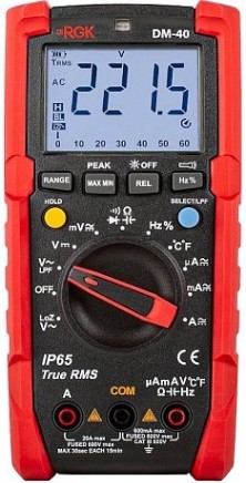 Мультиметр цифровой RGK DM-40 с поверкой [779661]