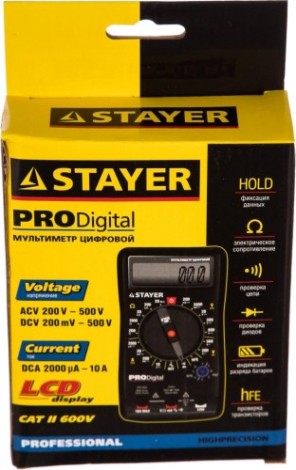 Мультиметр цифровой STAYER PRODigital "professional" [45310]