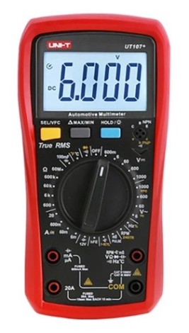 Мультиметр цифровой UNI-T UT107+ автомобильный [13-0060]