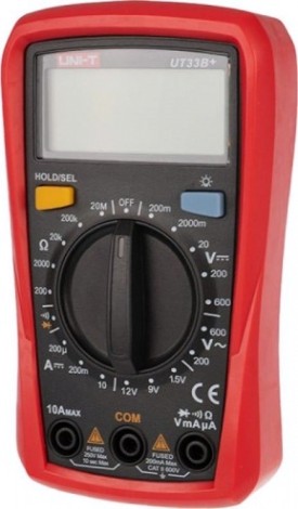 Мультиметр цифровой UNI-T UT33B портативный с тестом батареек [13-0056]