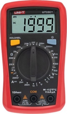 Мультиметр цифровой UNI-T UT33C+ портативный [13-0057]