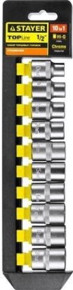 Набор головок 1/2" STAYER RSS 10L 10 предметов 27755-H10 [27755-H10]