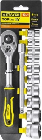 Набор головок 3/8" STAYER RSS 12M 12 предметов 27752-H12 [27752-H12]