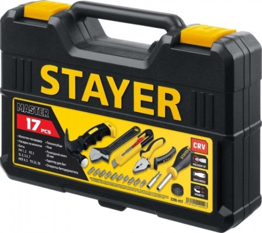 Набор столярно-слесарного инструмента STAYER Master-17 универсальный 17 предм. [2205-H17]