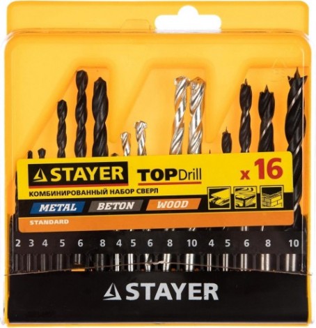 Набор сверл универсальных STAYER PROFI 29720-H16 [29720-H16]