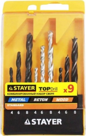 Набор сверл универсальных STAYER PROFI 29720-H9 [29720-H9]