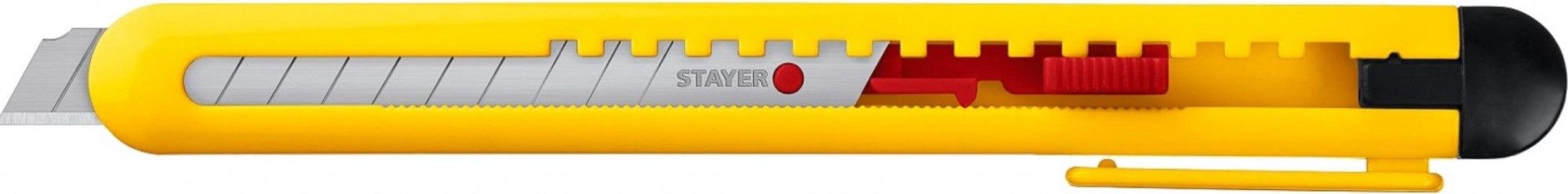 Нож для строительных работ STAYER MASTER QUICK-9 из абс пластика сегмент. лезвия 9 мм, [0901_z01]