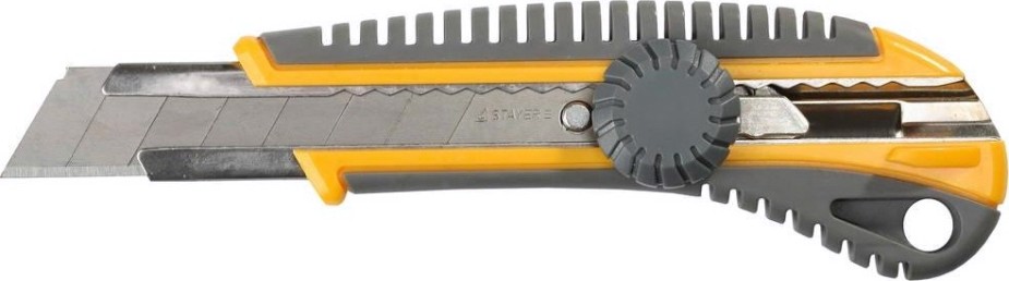Нож STAYER 09161 18 мм, с выдвижным сегментированным лезвием