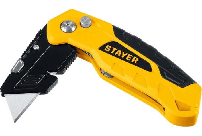 Нож строительный STAYER 0946 Hercules-A24, металлический трапециев. лезвием Нож строительный STAYER 0946 Hercules-A24, металлический трапециев. лезвием