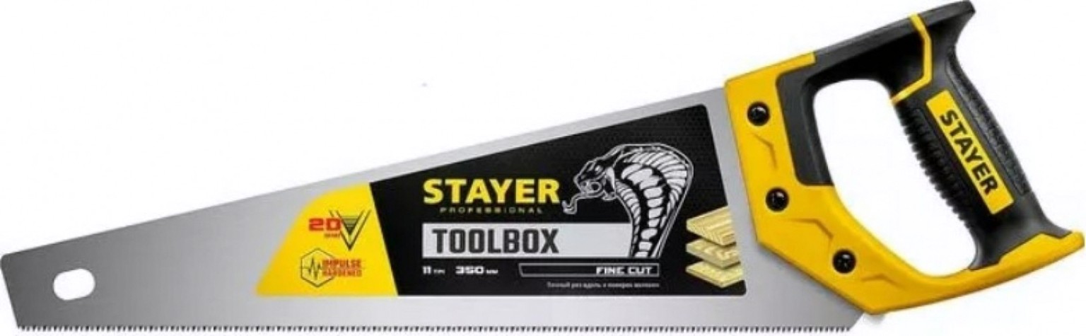 Ножовка по дереву STAYER Cobra TOOLBOX многоцелевая (пила) 350 мм, 11 tpi, мелкий прямой [2-15091-45_z01]