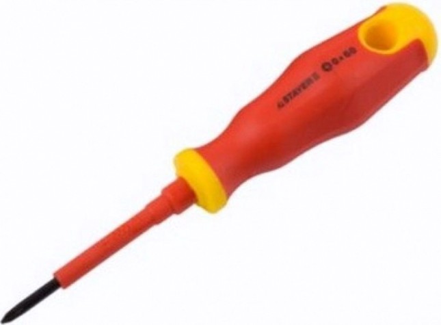 Отвертка крестовая диэлектрическая STAYER "PROFI" "ELECTRO" PH0 х 60 мм 25142-0-06 [25142-0-06]