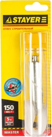 Отвес STAYER MASTER строительный со шнуром, 150г [0635-15_z01]