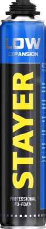 Пена монтажная STAYER LOW EXPANSION профессиальная, всесезонная (0,75 л.) [41136]